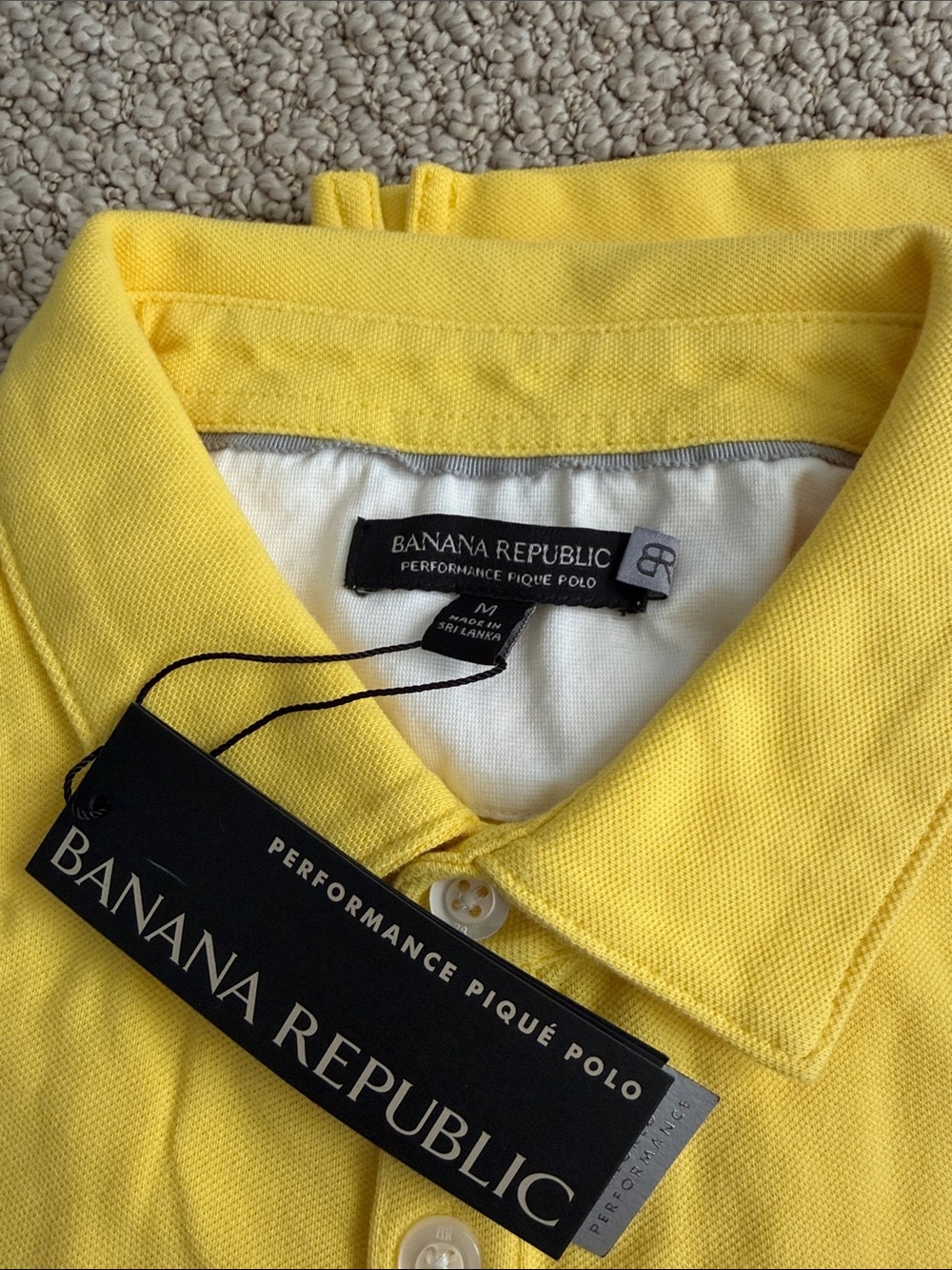 Banana Republic Bright Yellow Performance Polo